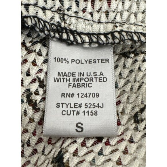 IC by Connie K Women's S Asymmetric Hem Blazer Jacket Multi Geometric EUC - Picture 11 of 14